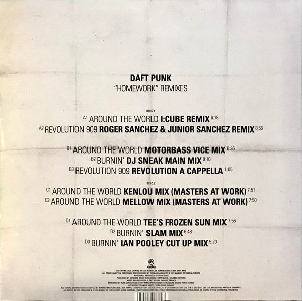 Daft Punk : "Homework" Remixes (2xLP, Comp, Ltd)