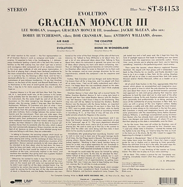 Grachan Moncur III : Evolution (LP, Album, RE, 180)