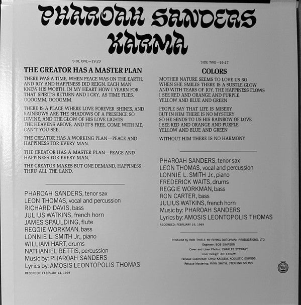 Pharoah Sanders : Karma (LP,Album,Reissue,Remastered,Stereo)