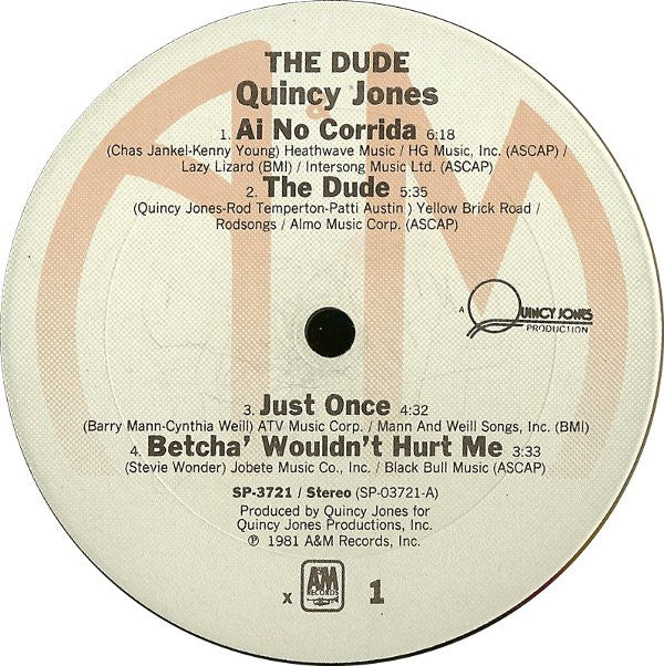 Quincy Jones : The Dude (LP, Album, x -)
