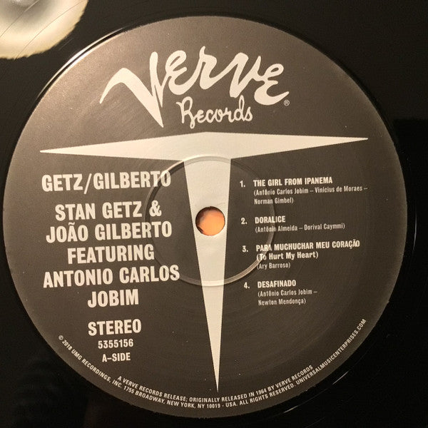 Stan Getz / Joao Gilberto* Featuring Antonio Carlos Jobim : Getz / Gilberto (LP, Album, RE)
