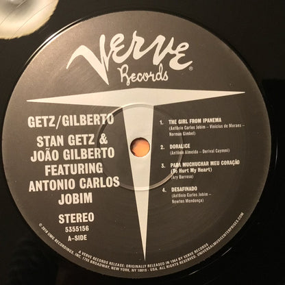 Stan Getz / Joao Gilberto* Featuring Antonio Carlos Jobim : Getz / Gilberto (LP, Album, RE)