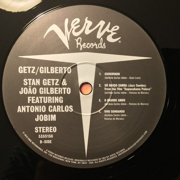 Stan Getz / Joao Gilberto* Featuring Antonio Carlos Jobim : Getz / Gilberto (LP, Album, RE)