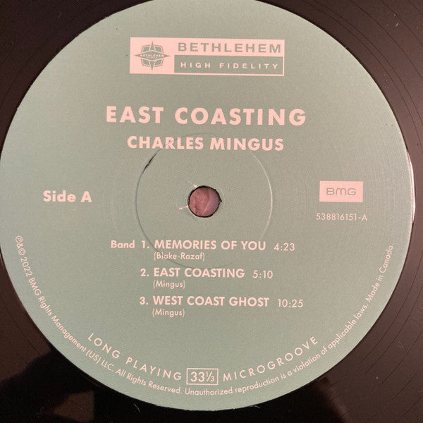 Charles Mingus : East Coasting (LP,Album,Reissue,Remastered,Mono)