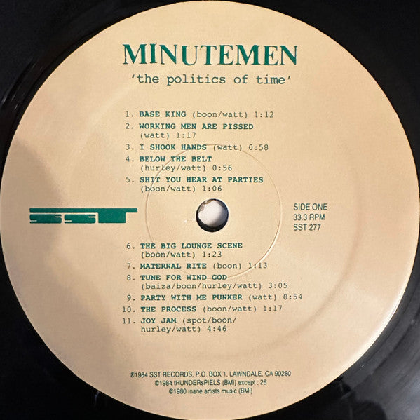 Minutemen : The Politics Of Time (LP, Album, RP)