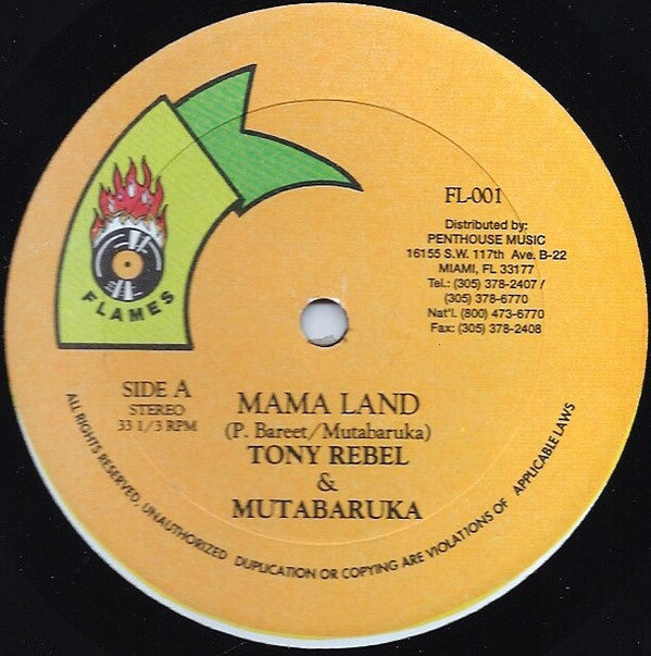 Tony Rebel / Mutabaruka : Mama Land (12")