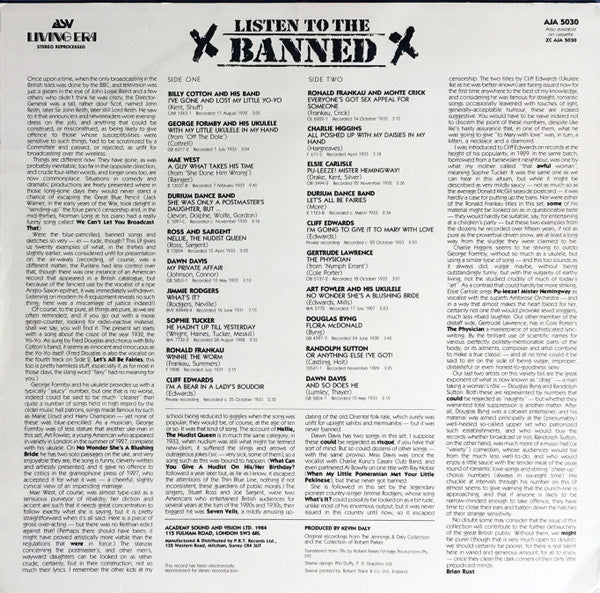 Various : Listen To The Banned (LP, Comp)