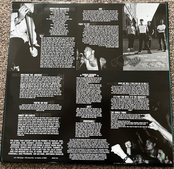 The Bouncing Souls : Hopeless Romantic (LP, Album, RP)