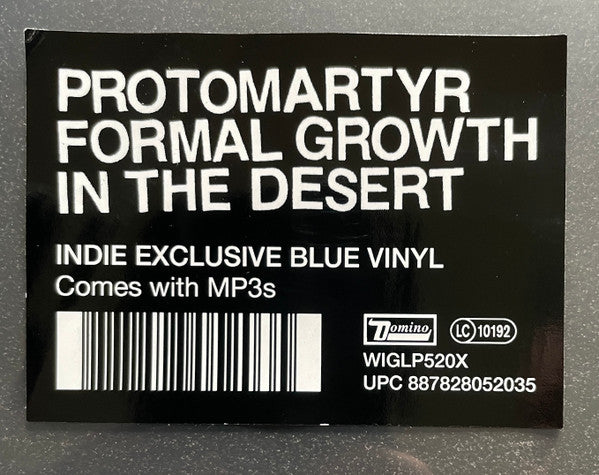 Protomartyr (2) : Formal Growth In The Desert (LP,Album,Limited Edition)