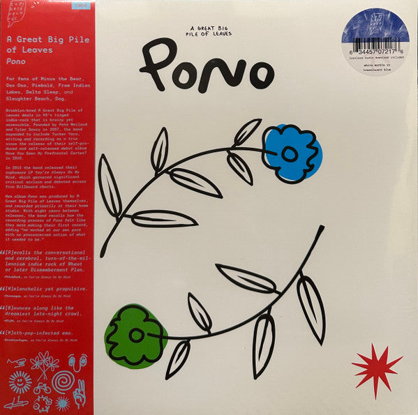 A Great Big Pile Of Leaves : Pono (LP, Whi)