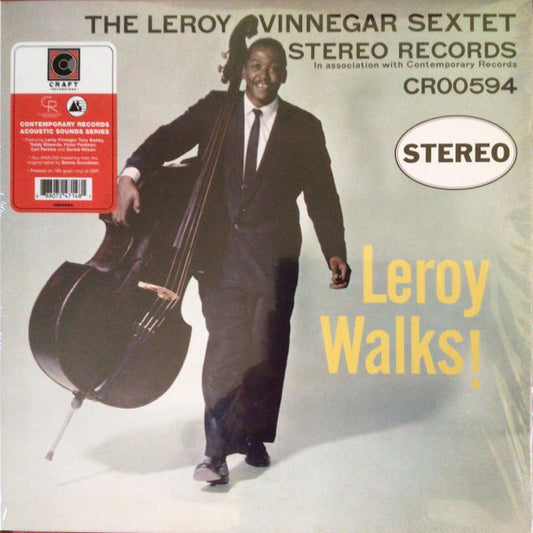 Leroy Vinnegar Sextet : Leroy Walks! (LP, Album, RE, 180)