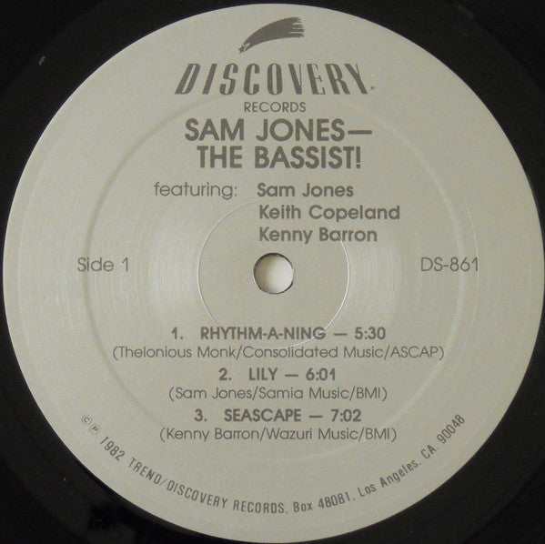 Sam Jones : The Bassist! (LP, Album, RE)