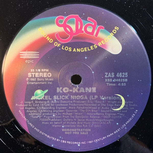 Kokane : Nickel Slick Nigga (12", Single, Promo)