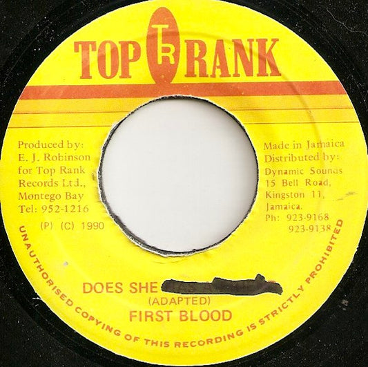 First Blood (2) : Does She (7")