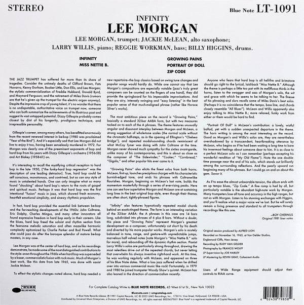 Lee Morgan : Infinity (LP, Album, RE, 180)
