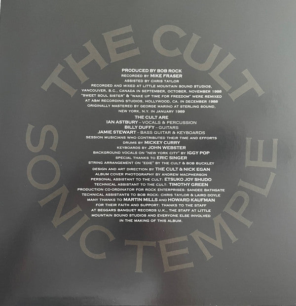 Cult, The : Sonic Temple (LP,Album,Limited Edition,Reissue,Remastered)