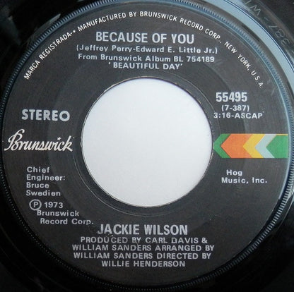 Jackie Wilson : Because Of You (7")