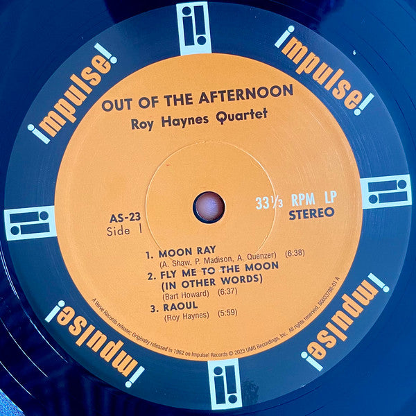 Roy Haynes Quartet : Out Of The Afternoon (LP,Album,Reissue,Stereo)