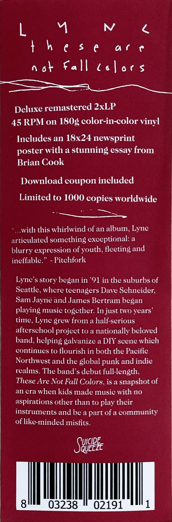 Lync : These Are Not Fall Colors (LP,45 RPM)