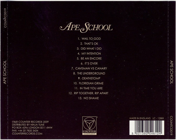 Ape School : Ape School (CD, Album)