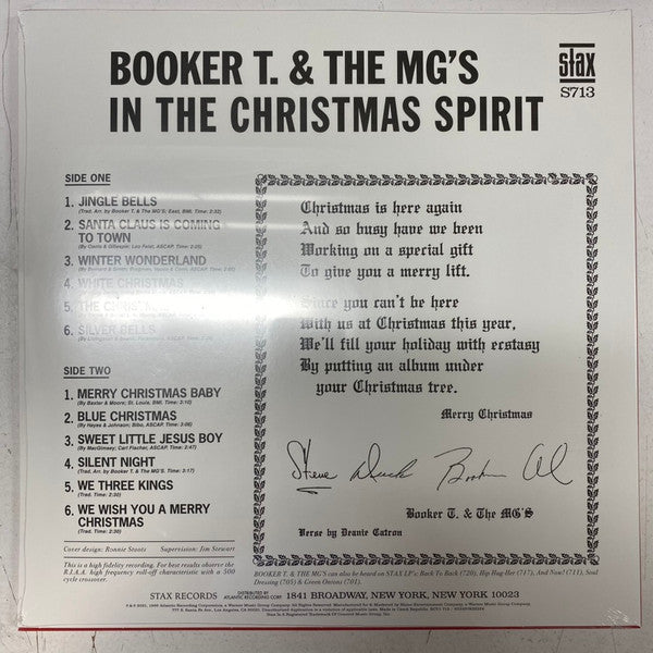 Booker T & The MG's : In The Christmas Spirit (LP,Album,Limited Edition,Reissue)