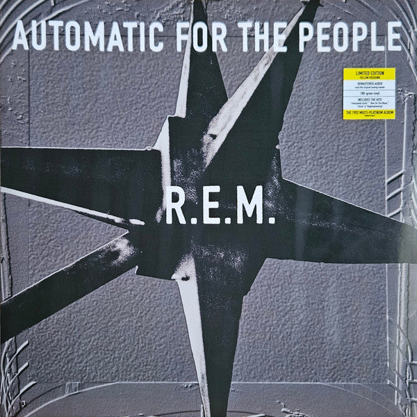 R.E.M. : Automatic For The People (LP, Album, Ltd, RE, RM, Yel)