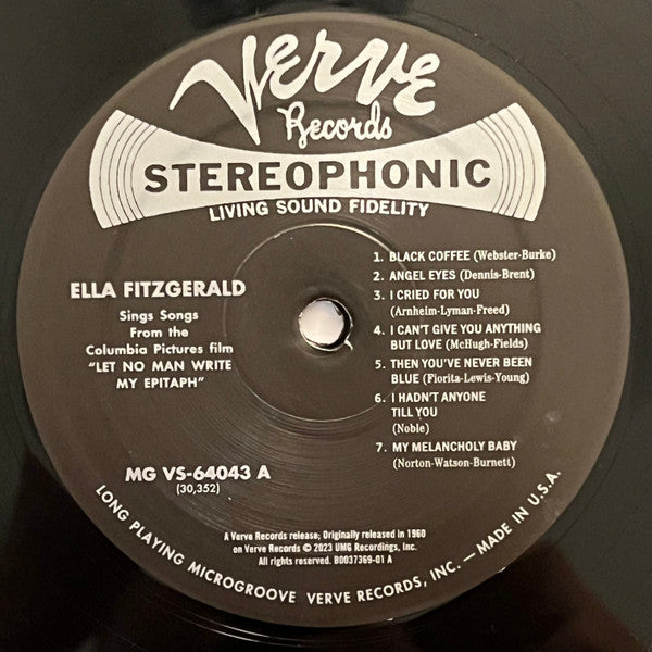Ella Fitzgerald : Ella Fitzgerald Sings Songs From Let No Man Write My Epitaph (LP,Album,Reissue,Repress,Stereo)