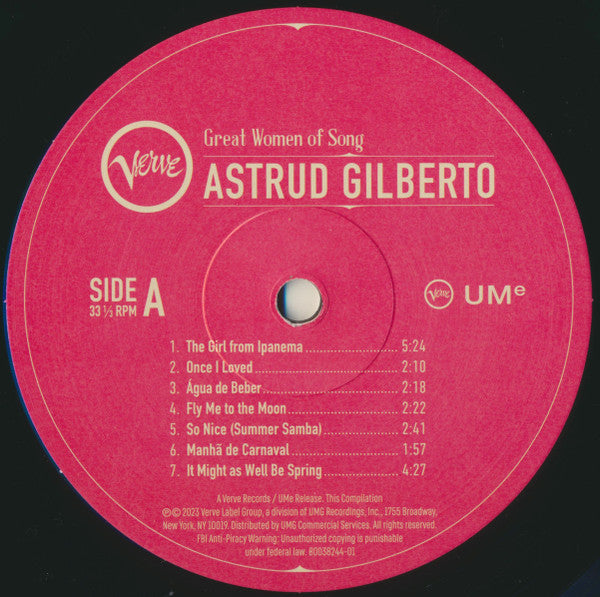 Astrud Gilberto : Great Women Of Song (LP,Compilation,Stereo)