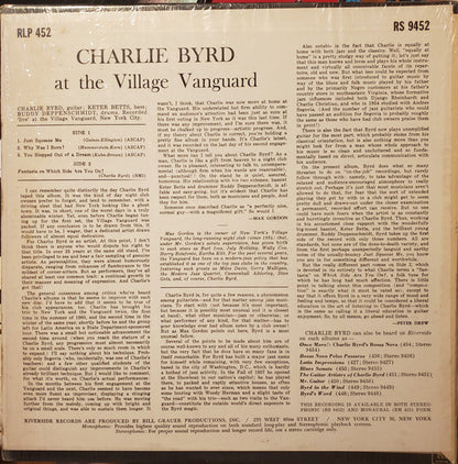 Charlie Byrd : At The Village Vanguard (LP, Album, RE)