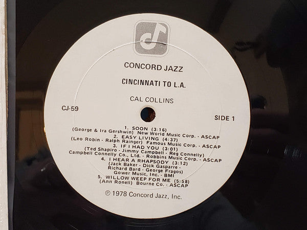 Cal Collins : Cincinnati To L.A. (LP, Album)
