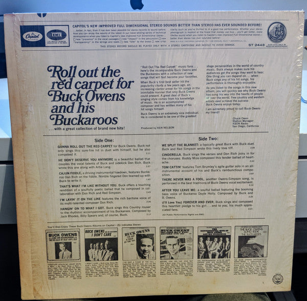 Buck Owens And His Buckaroos : Roll Out The Red Carpet (LP, Album)