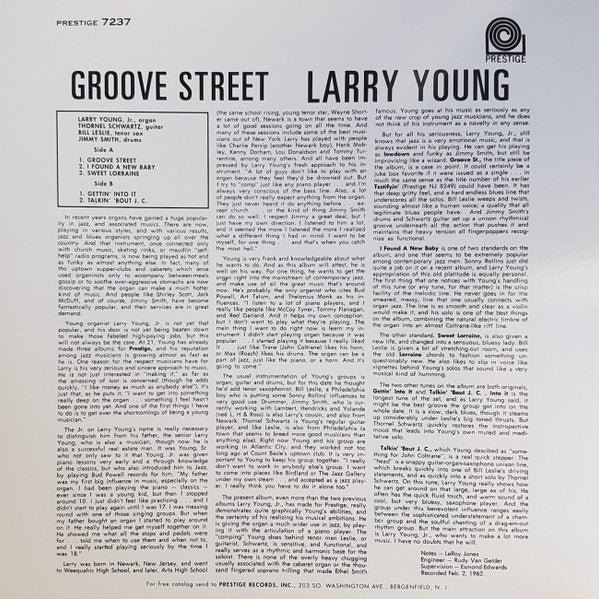 Larry Young : Groove Street (LP, Album, Mono, RE)