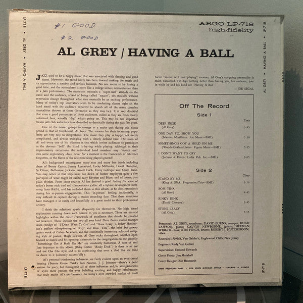 Al Grey : Having A Ball (LP)