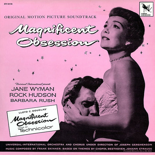 The Universal-International Orchestra Under The Direction Of Joseph Gershenson Music Composed By Frank Skinner (2) : Magnificent Obsession (Original Motion Picture Soundtrack) (LP, Album, RE)