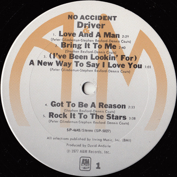 Driver (8) : No Accident (LP, Album, Ter)