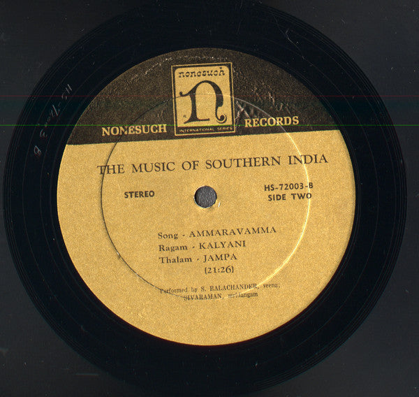 Sundaram Balachander, Umayalpuram K. Sivaraman : The Music Of India (LP, Album)