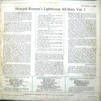 Howard Rumsey's Lighthouse All-Stars : Volume Three (LP, Album)