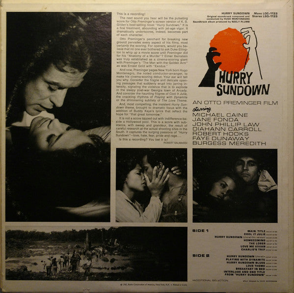 Hugo Montenegro : Hurry Sundown (Original Soundtrack) (LP, Album)