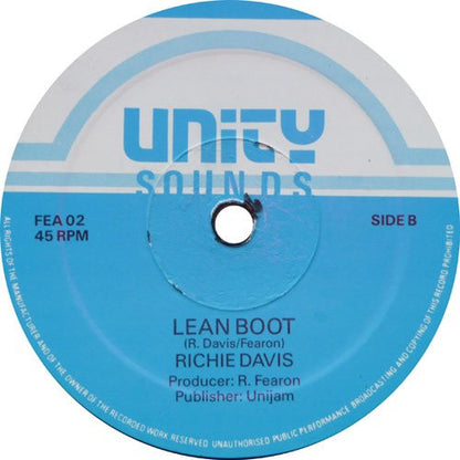 Richie Davis : Lean Boot / England We Deh (12")
