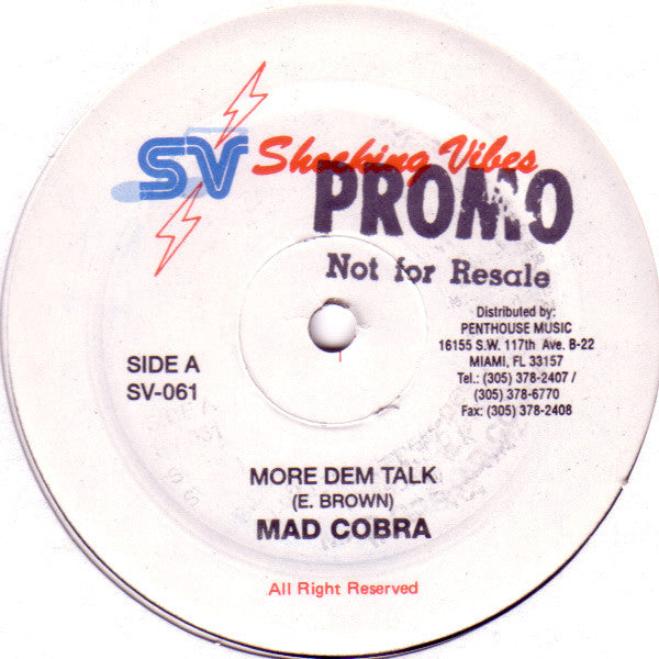 Mad Cobra : More Dem Talk (12", Promo)
