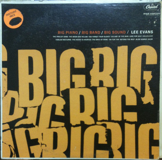 Lee Evans : Big Piano/Big Band/Big Sound (LP, Album, Mono)