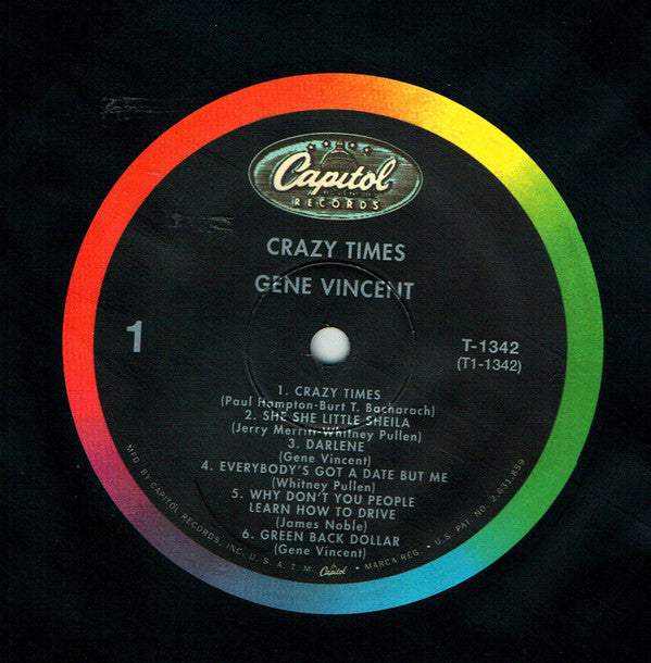 Gene Vincent : Crazy Times (LP, Album, RE)