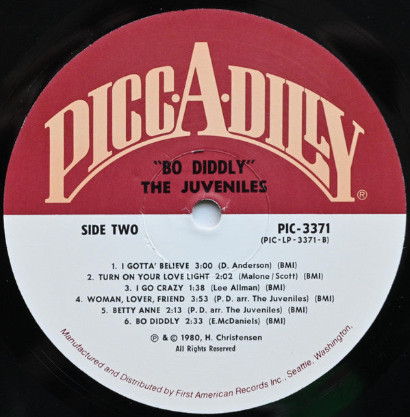 The Juveniles : Bo Diddly (LP, Album)