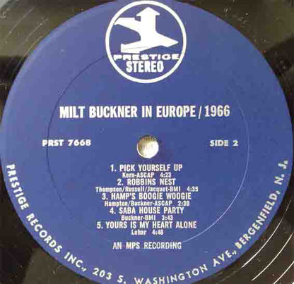 Milt Buckner With Jimmy Woode And Jo Jones : Milt Buckner In Europe; 1966 (LP, RE)