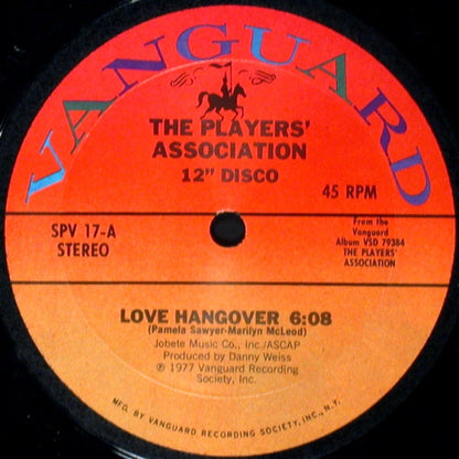 The Players Association : Love Hangover (12")