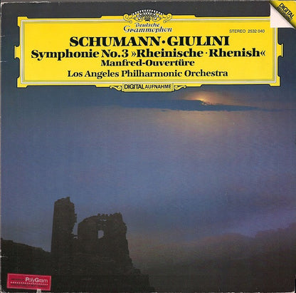 Robert Schumann, Carlo Maria Giulini, Los Angeles Philharmonic Orchestra : Symphonie No. 3 »Rheinische« / Manfred-Ouvertüre (LP, RP)