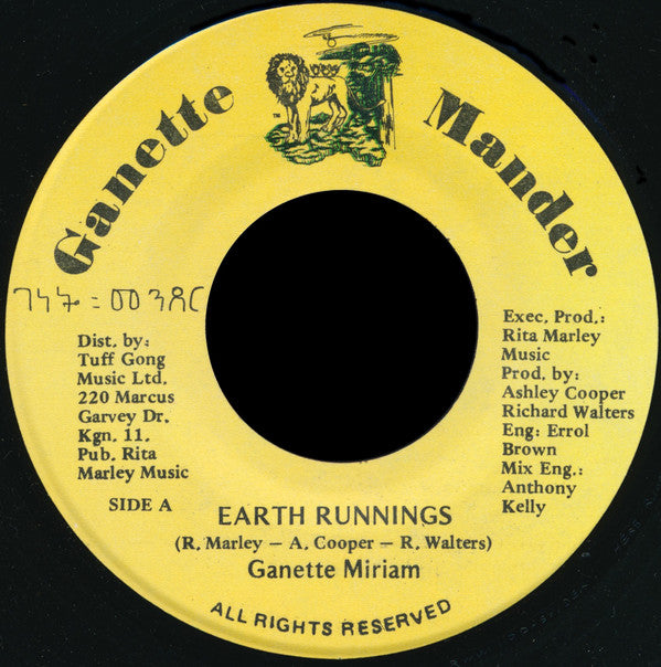 Ganette Miriam : Earth Runnings (7")