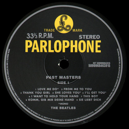 The Beatles : Past Masters (2xLP, Comp, Mono, RE, RM)