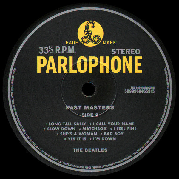 The Beatles : Past Masters (2xLP, Comp, Mono, RE, RM)