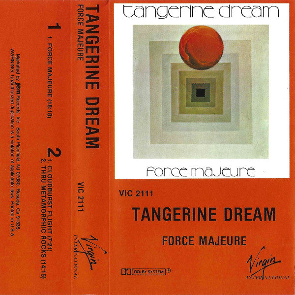 Tangerine Dream : Force Majeure (Cass, Album, RE)